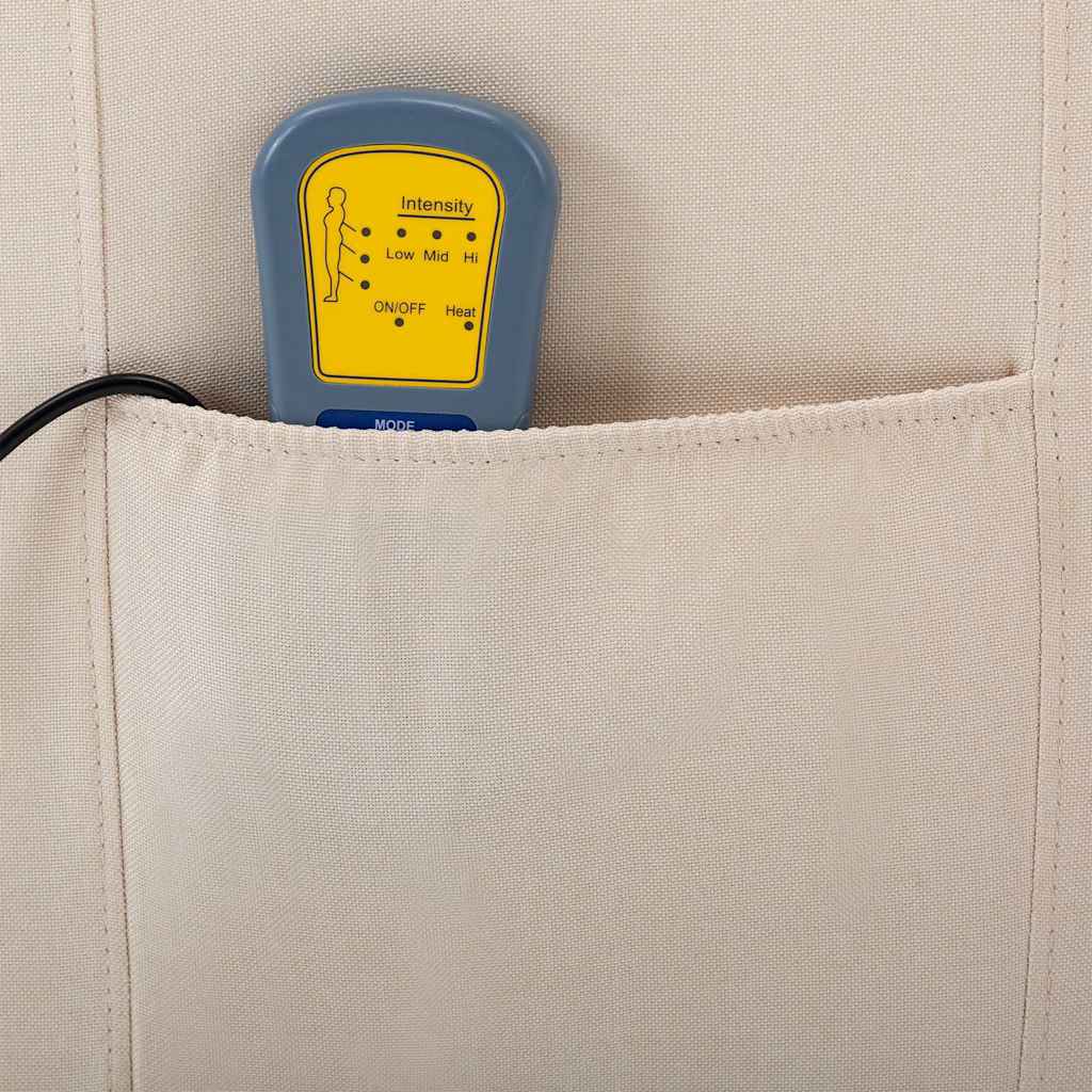 Electric Massage Chair Cream Fabric