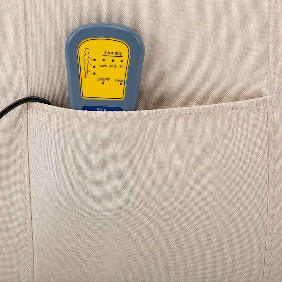 Electric Massage Chair Cream Fabric