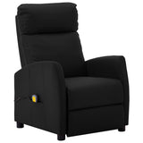 Electric Massage Chair Black Faux Leather - Front View