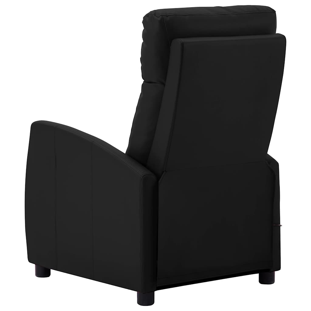 Electric Massage Chair Black Faux Leather