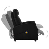 Electric Massage Chair Black Faux Leather - 45-Degree Angle