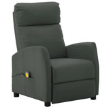 Electric Massage Chair Grey Faux Leather