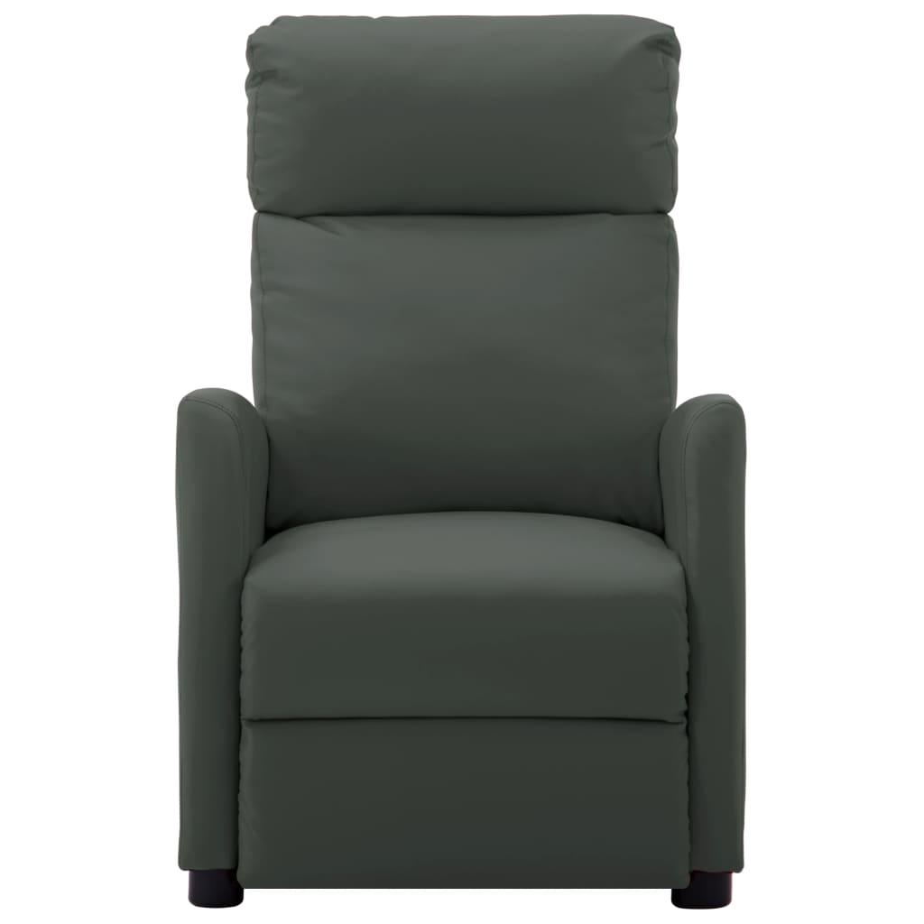 Electric Massage Chair Grey Faux Leather