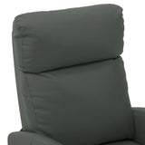 Electric Massage Chair Grey Faux Leather - Rear View
