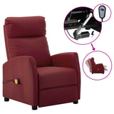 Electric Massage Chair Wine Red Faux Leather