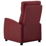 Electric Massage Chair Wine Red Faux Leather - Top-Down View