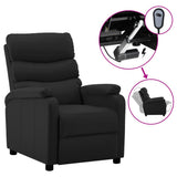 Electric Reclining Chair Black Faux Leather