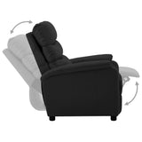 Electric Reclining Chair Black Faux Leather - 45-Degree Angle