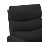 Electric Reclining Chair Black Faux Leather - Rear View