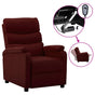 Electric Recliner Chair Wine Red Faux Leather