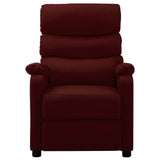 Electric Recliner Chair Wine Red Faux Leather