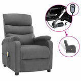 Electric Massage Chair Light Grey Fabric