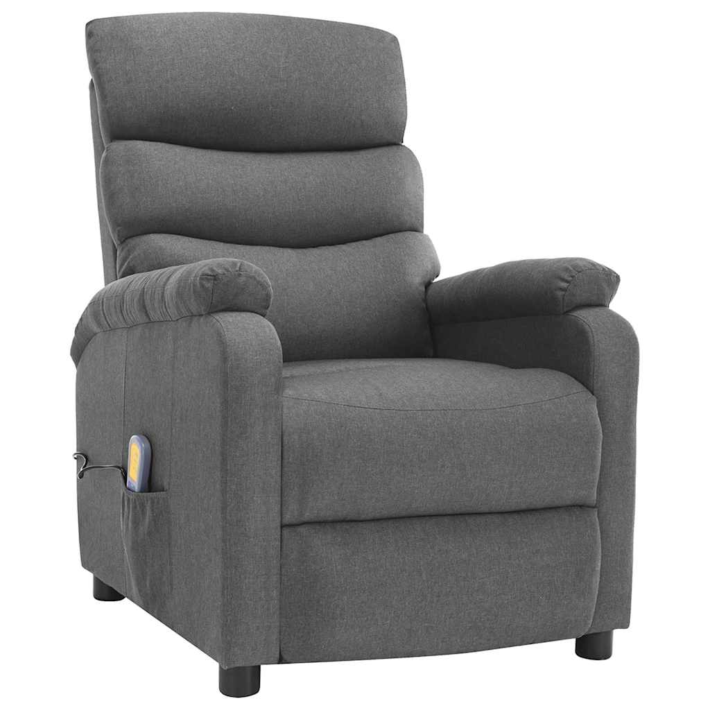 Electric Massage Chair Light Grey Fabric