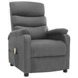 Electric Massage Chair Light Grey Fabric