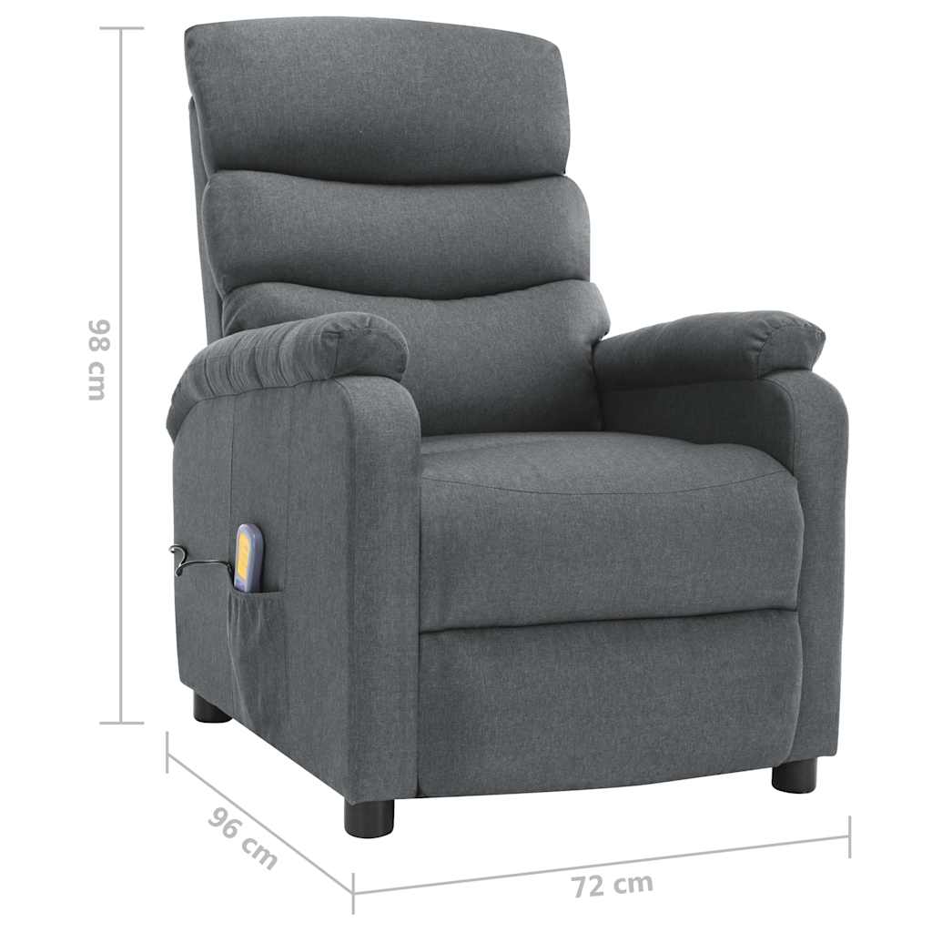Electric Massage Chair Light Grey Fabric
