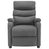 Electric Massage Chair Light Grey Fabric - Side View