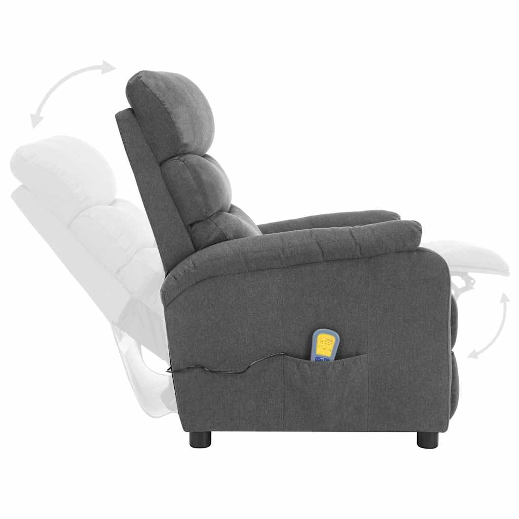 Electric Massage Chair Light Grey Fabric