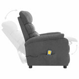 Electric Massage Chair Light Grey Fabric - Top-Down View