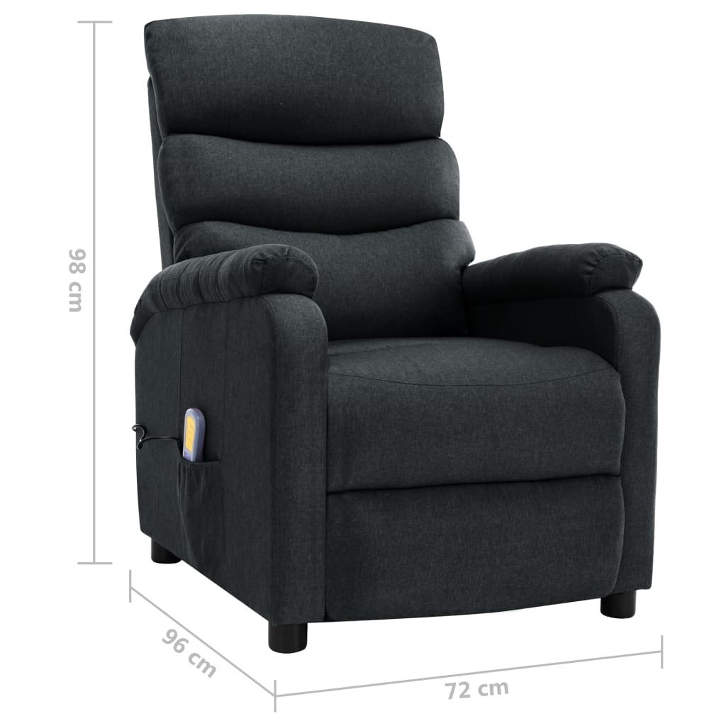Electric Massage Chair Dark Grey Fabric