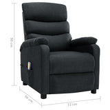 Electric Massage Chair Dark Grey Fabric