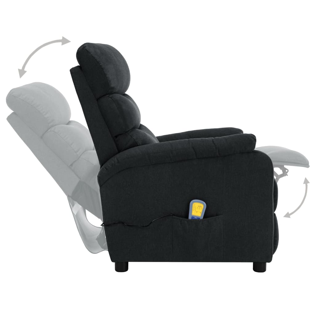 Electric Massage Chair Dark Grey Fabric
