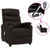 Electric Massage Chair Dark Brown Fabric