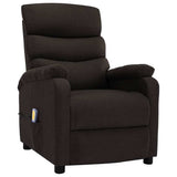 Electric Massage Chair Dark Brown Fabric - Front View
