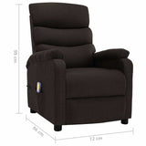 Electric Massage Chair Dark Brown Fabric - Extra Image