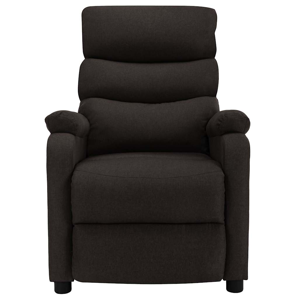 Electric Massage Chair Dark Brown Fabric