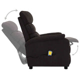 Electric Massage Chair Dark Brown Fabric