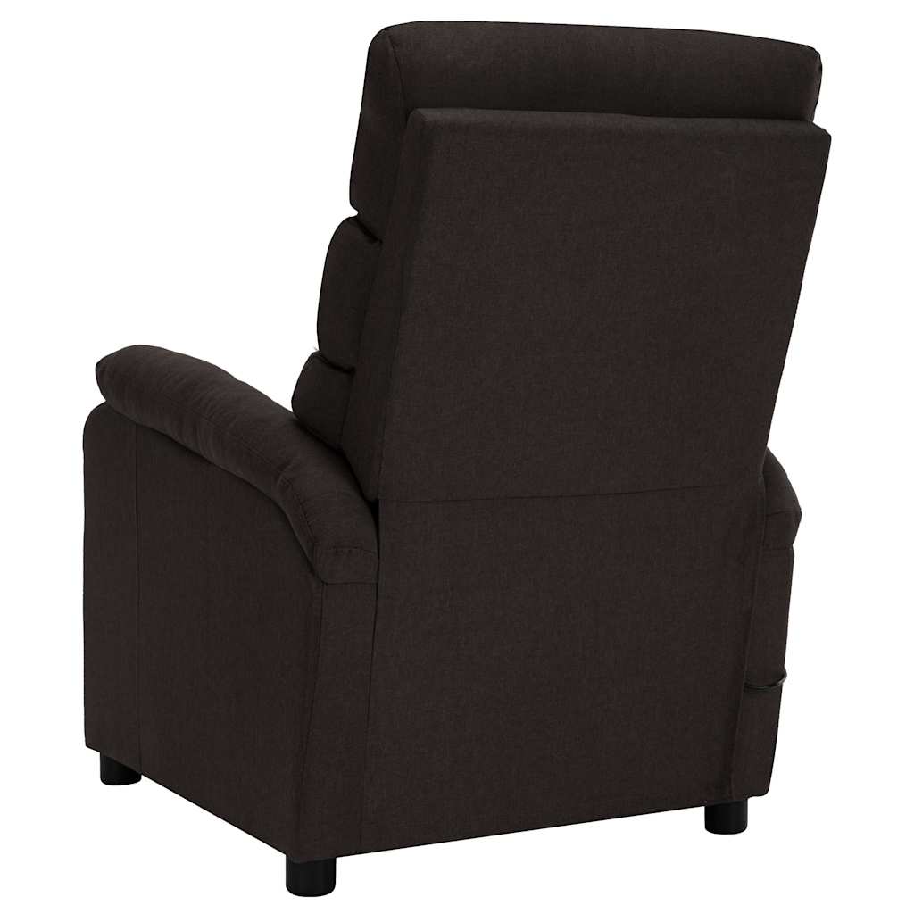 Electric Massage Chair Dark Brown Fabric