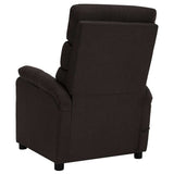 Electric Massage Chair Dark Brown Fabric