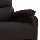 Electric Massage Chair Dark Brown Fabric - Rear View