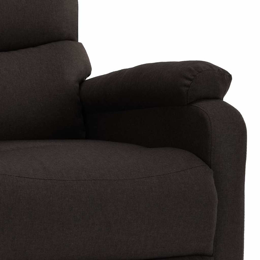 Electric Massage Chair Dark Brown Fabric