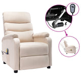 Electric Massage Chair Cream Fabric