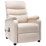 Electric Massage Chair Cream Fabric
