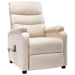 Electric Massage Chair Cream Fabric