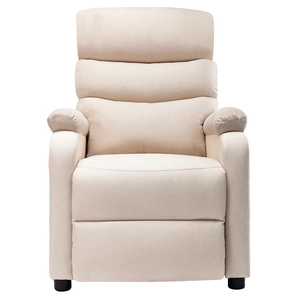 Electric Massage Chair Cream Fabric