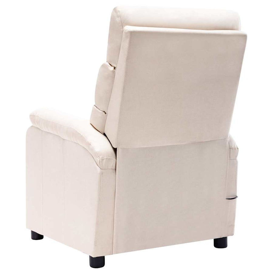 Electric Massage Chair Cream Fabric