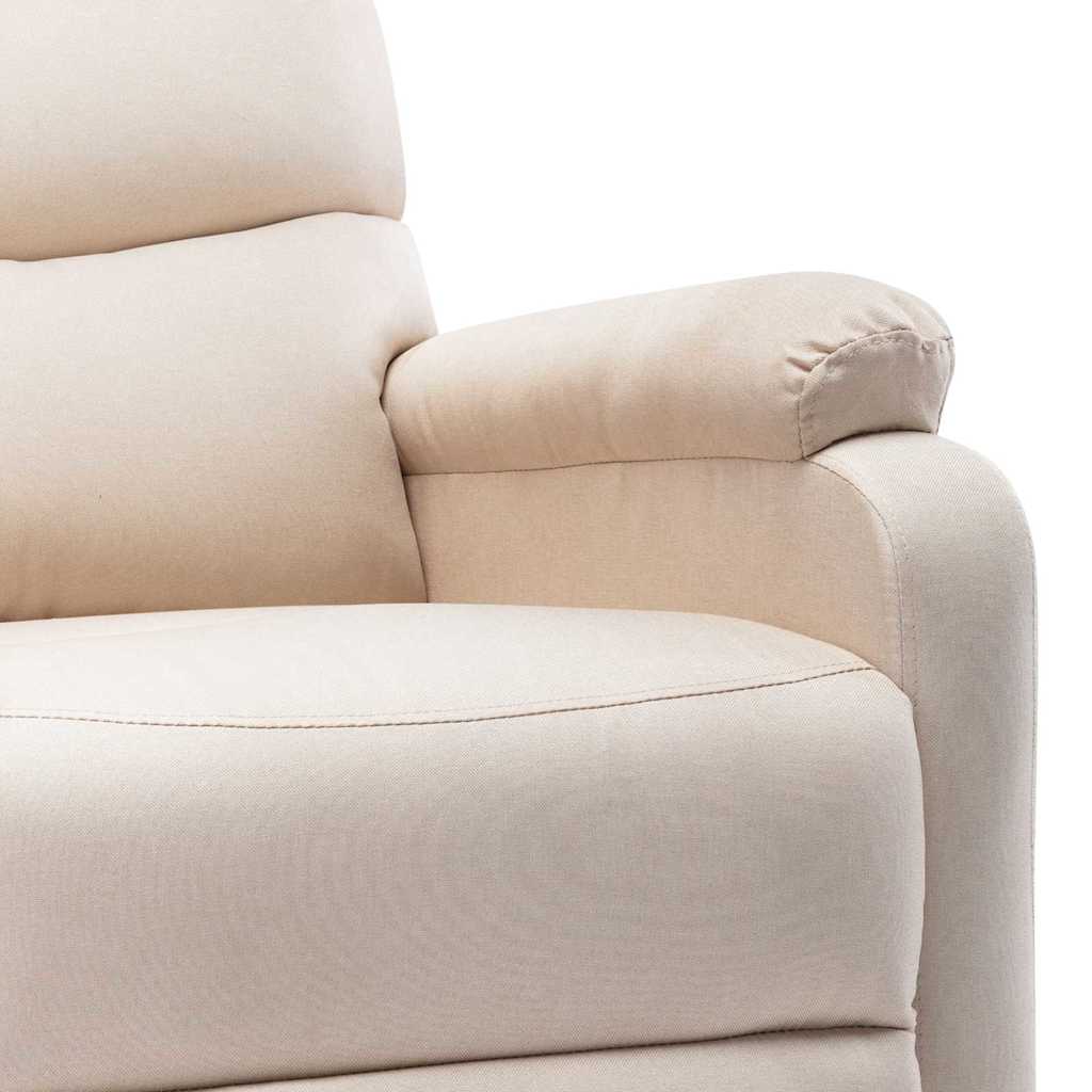 Electric Massage Chair Cream Fabric
