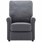 Electric Recliner Chair Dark Grey Fabric