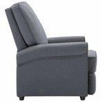 Electric Recliner Chair Dark Grey Fabric