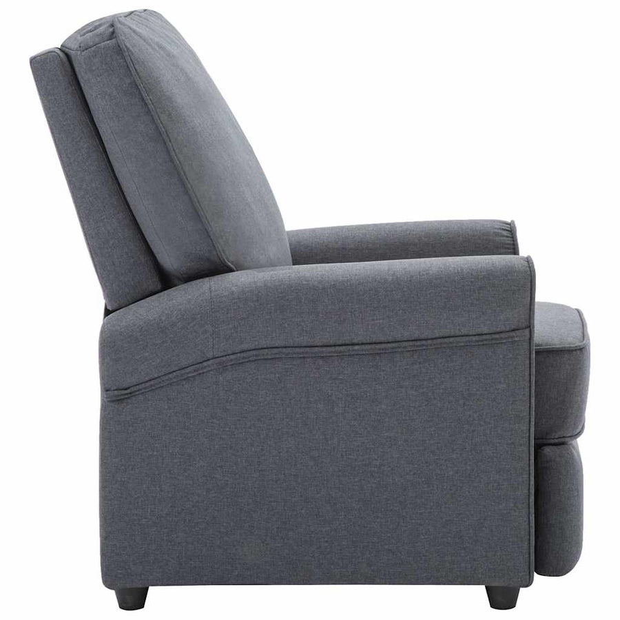 Electric Recliner Chair Dark Grey Fabric