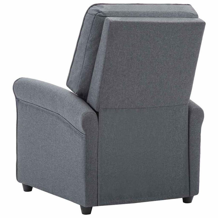Electric Recliner Chair Dark Grey Fabric