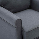 Electric Recliner Chair Dark Grey Fabric