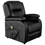 Electric Massage Chair Black Faux Leather