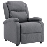 Electric Recliner Chair Dark Grey Fabric