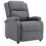 Electric Recliner Chair Dark Grey Fabric