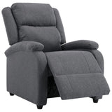 Electric Recliner Chair Dark Grey Fabric