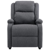 Electric Recliner Chair Dark Grey Fabric